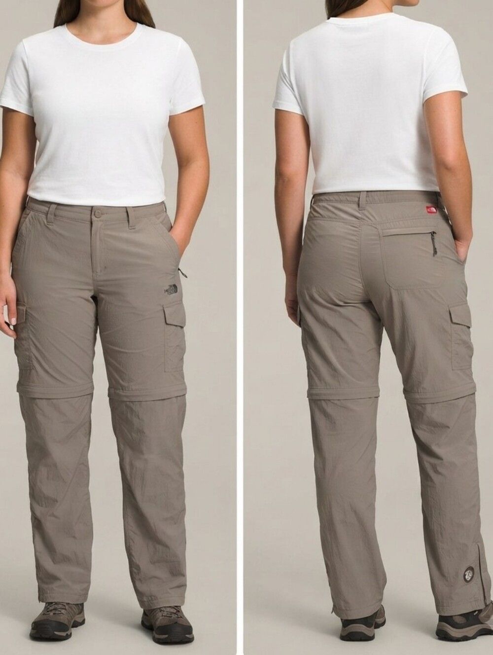 The North Face Women's Paramount Convertible Hiking Pants Khaki Taupe Size 6